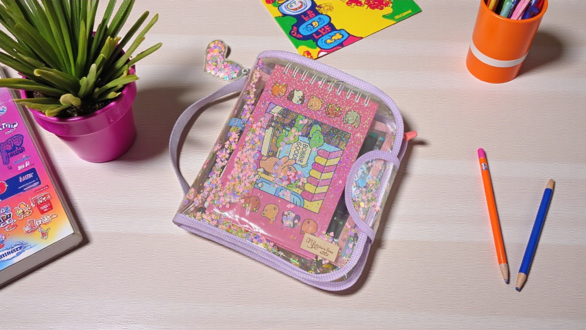 Pasta criativa para livros de colorir