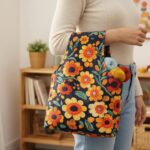 Bolsa em tecido para carregar novelos
